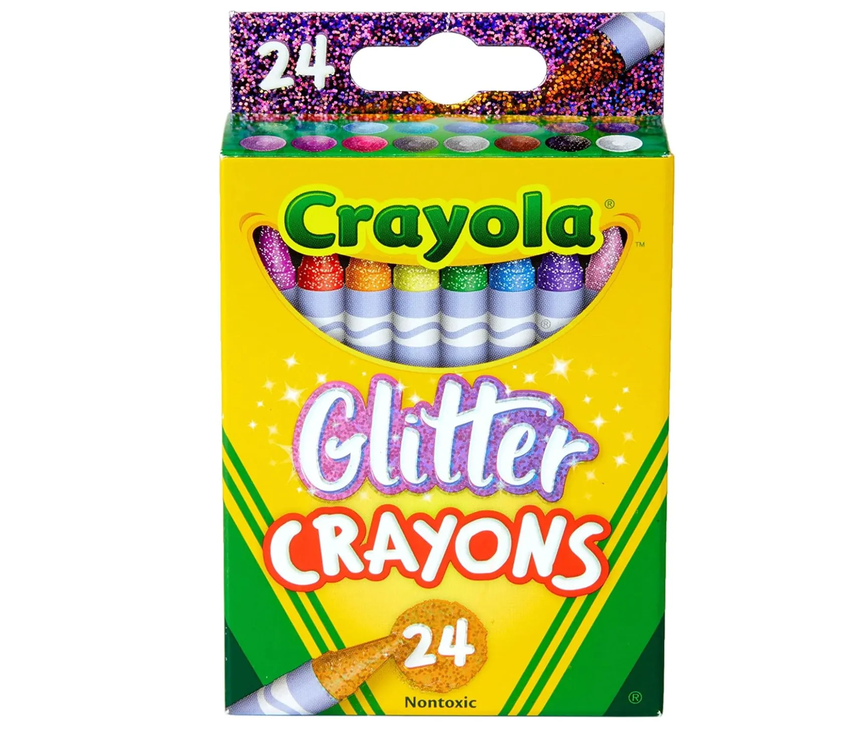 Crayola Glitter Crayon, 24 Count