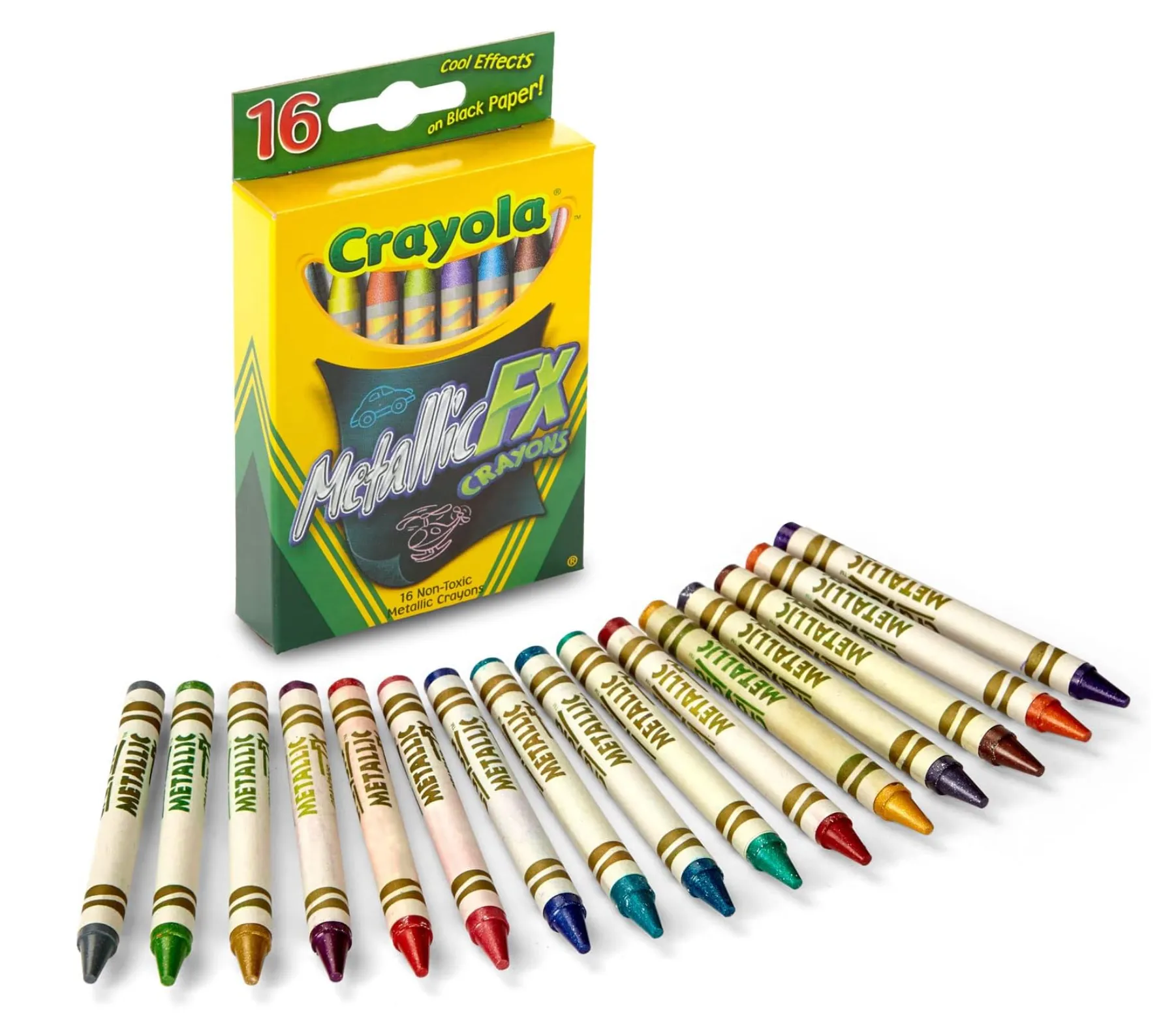 Crayola Metallic Crayons, 16 Count