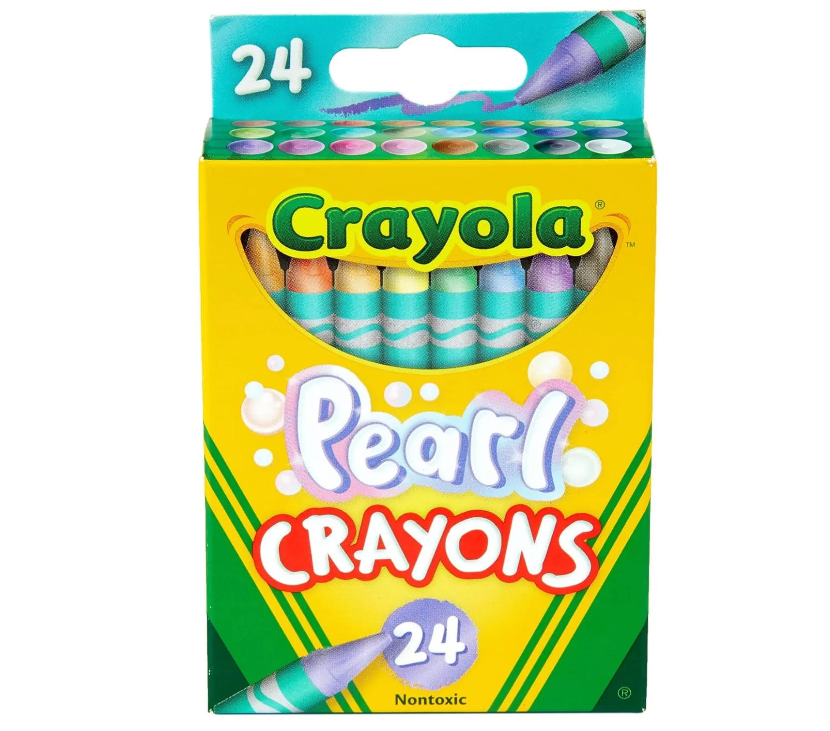Crayola Pearl Crayons, Pearlescent Colors, 24 Count