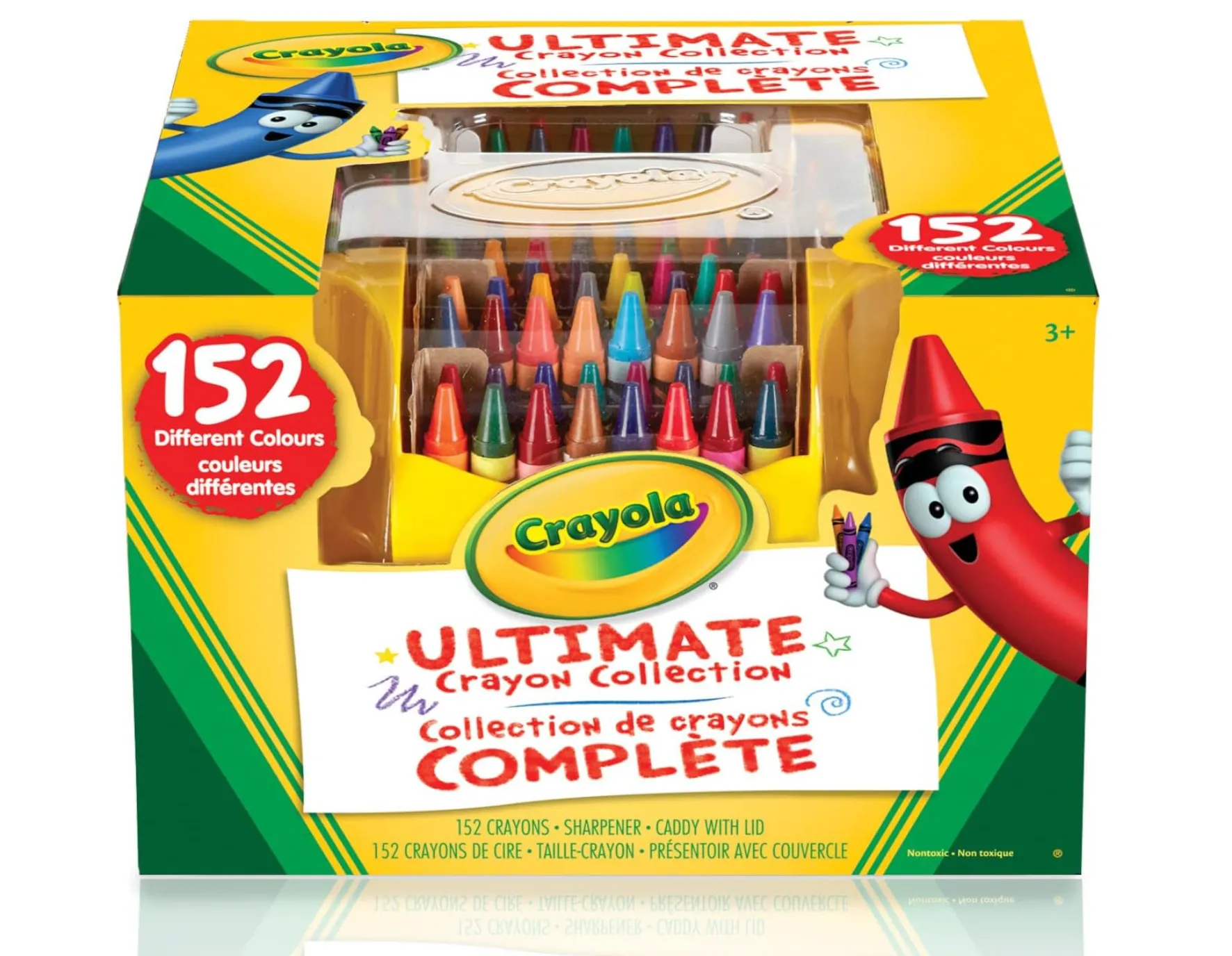 Crayola Ultimate Crayon Caddy with Lid and Sharpener, 152 Crayons