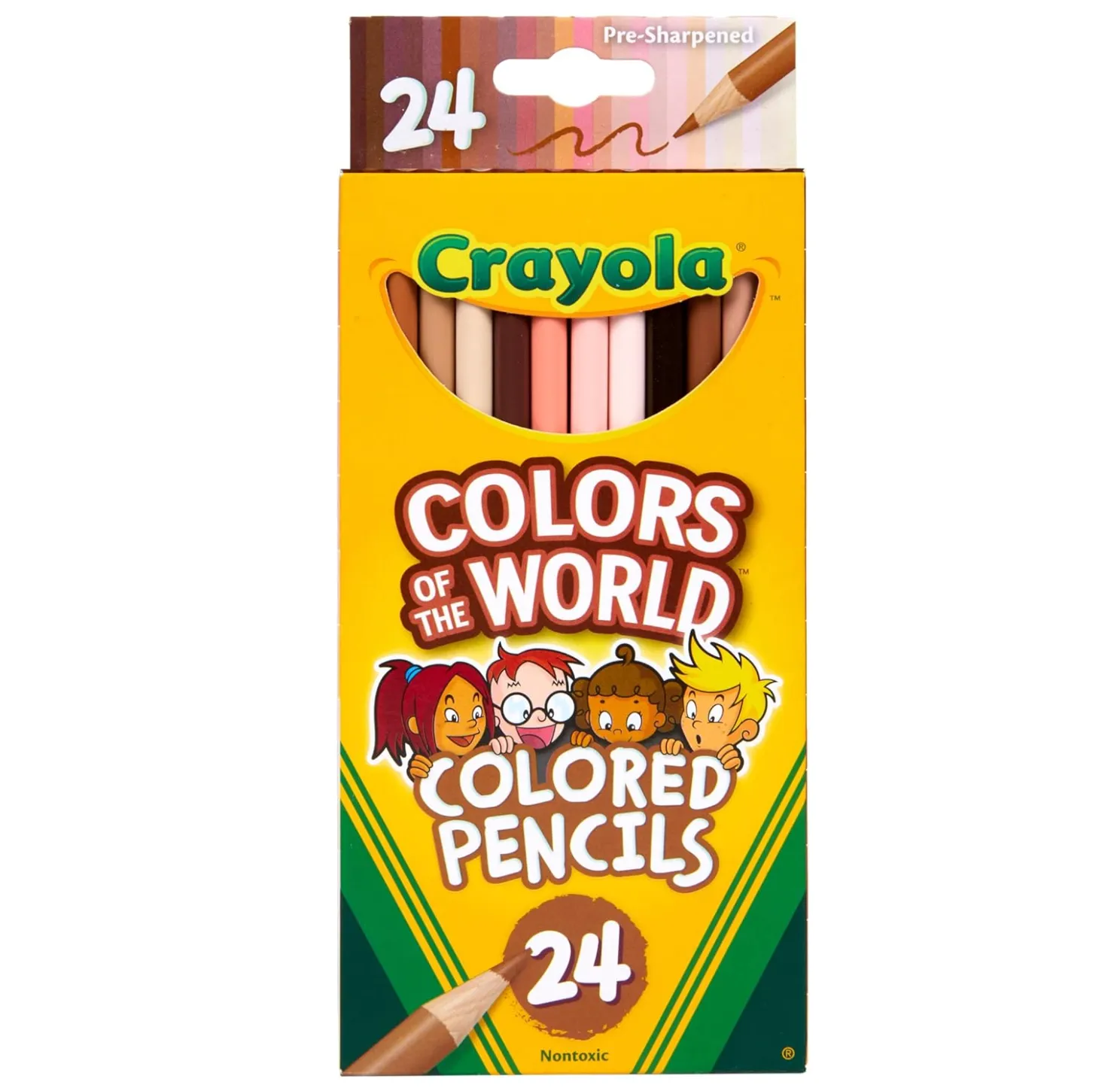 Crayola Colors of the World Colored Pencil Set, 24 Count